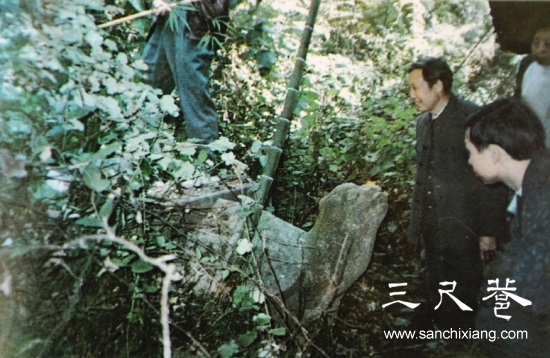 曾國藩墓神道碑埋在建筑垃圾里